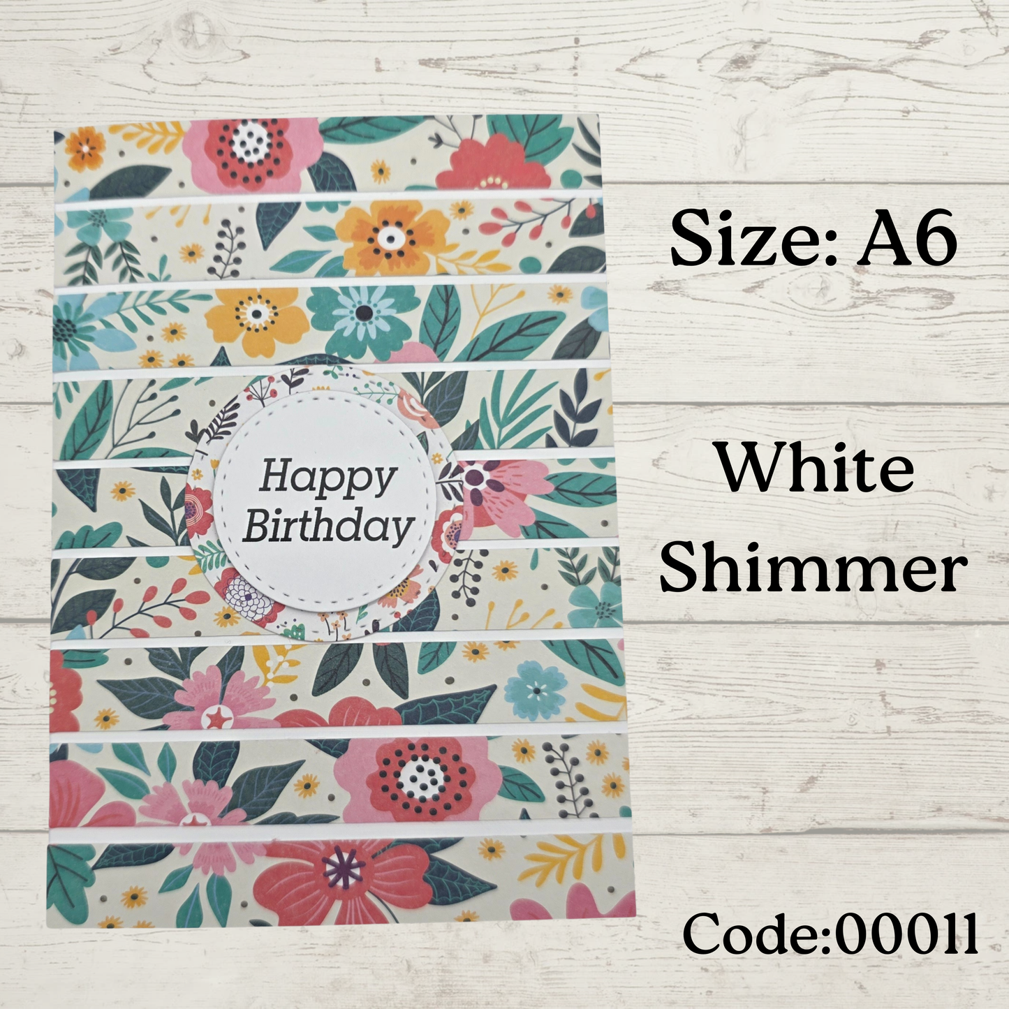 Handmade Greetings Card - A6 - #0011 - HAPPY BIRTHDAY