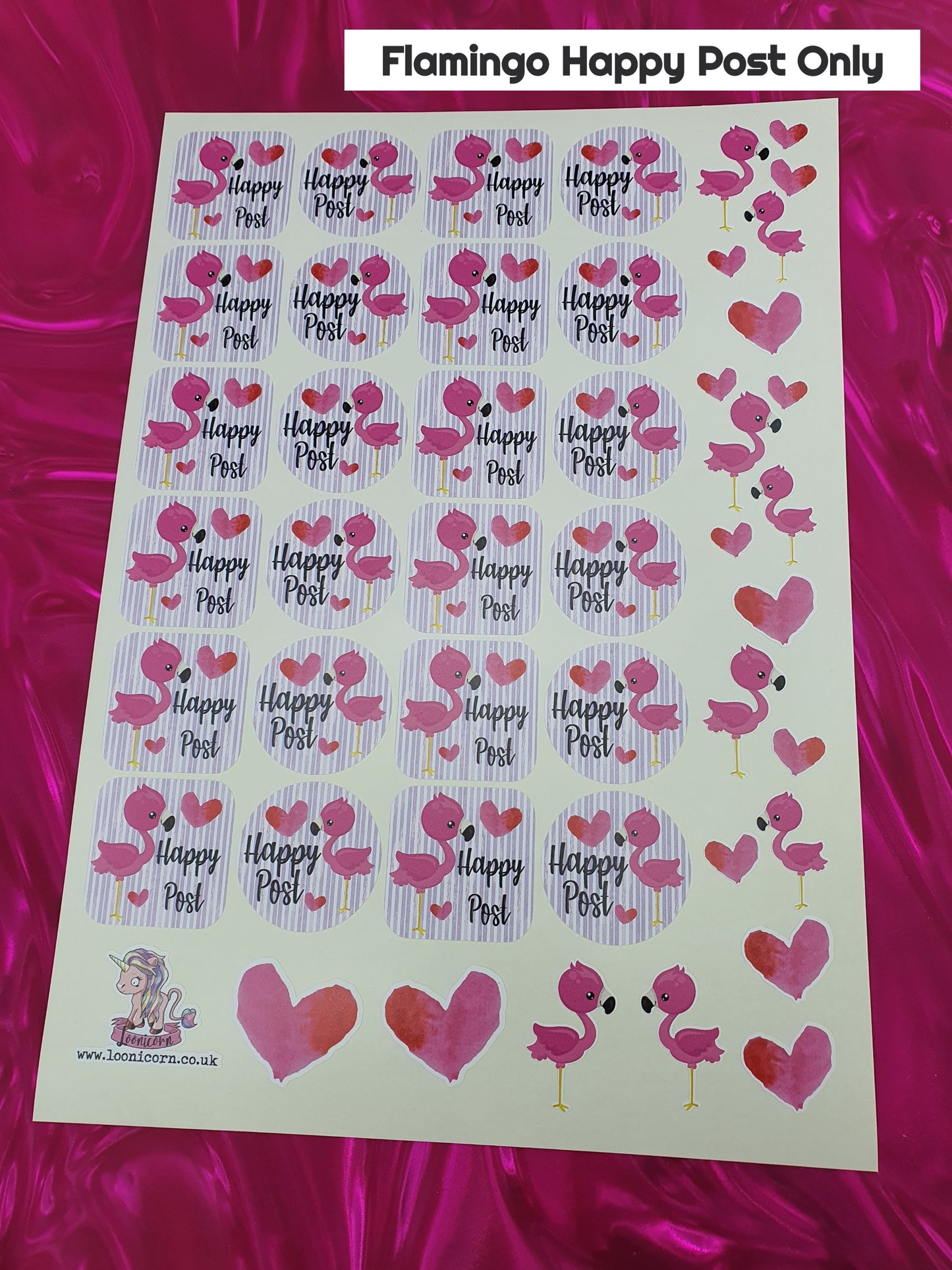 Happy Post - Flamingos - Sticker Sheet