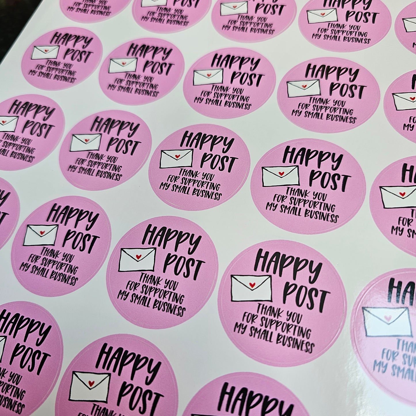 Happy Post - Round - Sticker Sheet