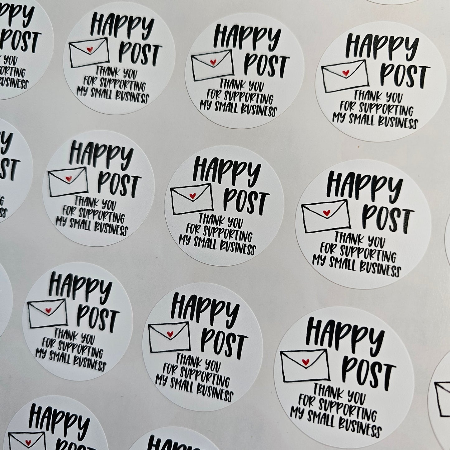 Happy Post - Round - Sticker Sheet