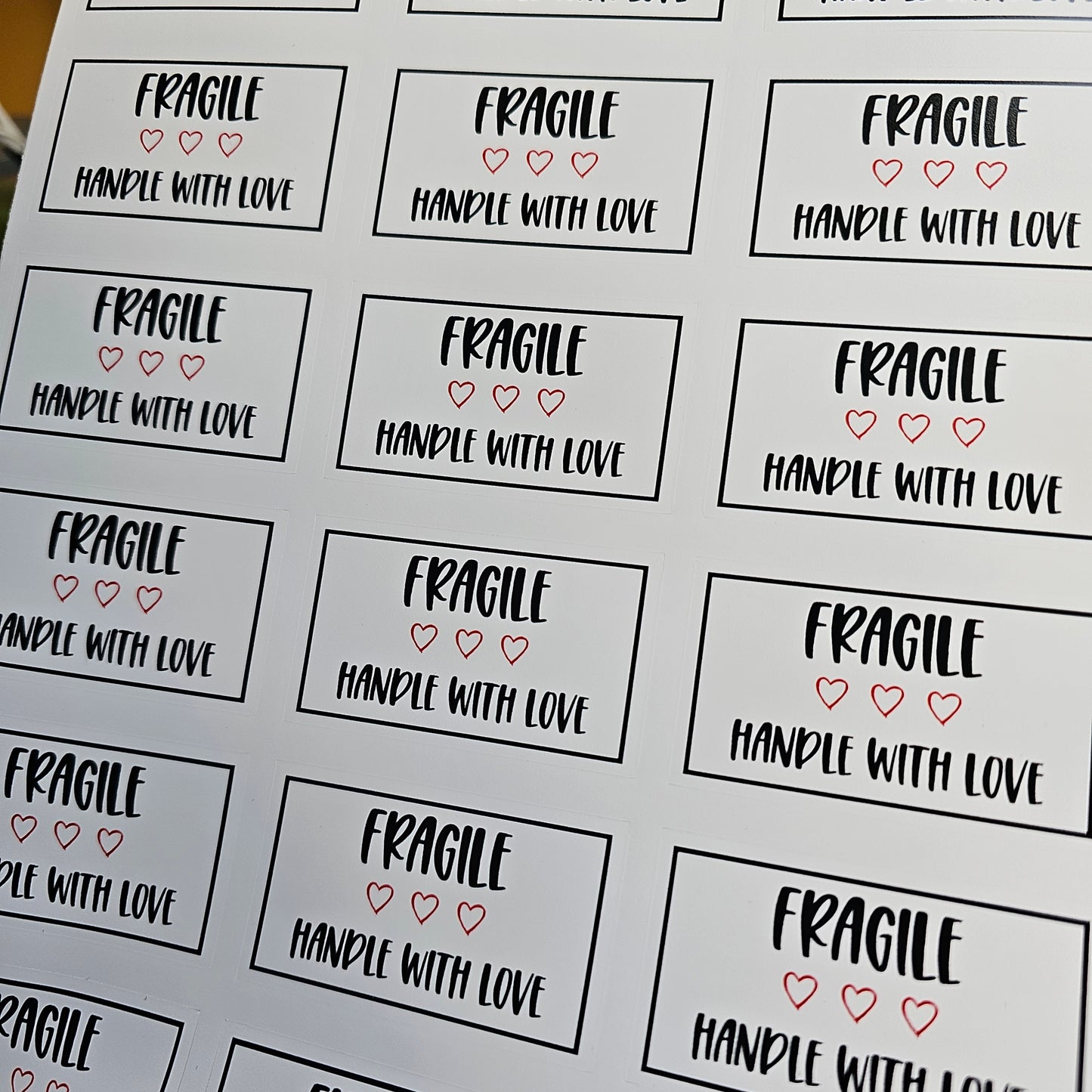 Fragile - Rectangular - Sticker Sheet