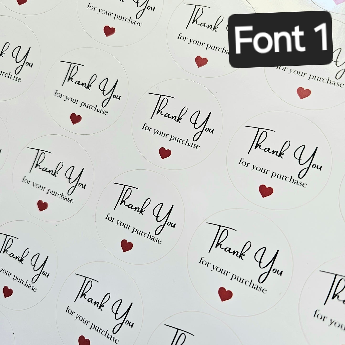 Thank You For Your Purchase - Sticker Sheet