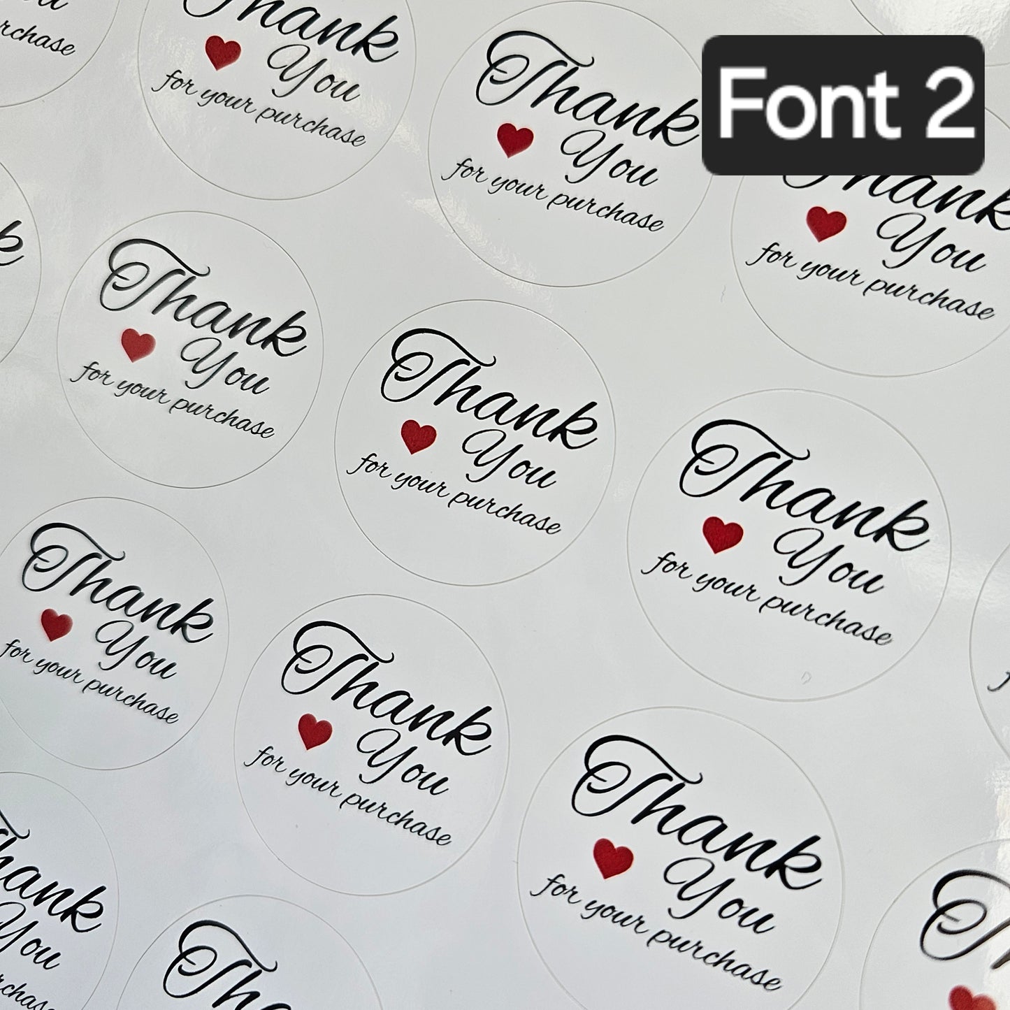 Thank You For Your Purchase - Sticker Sheet