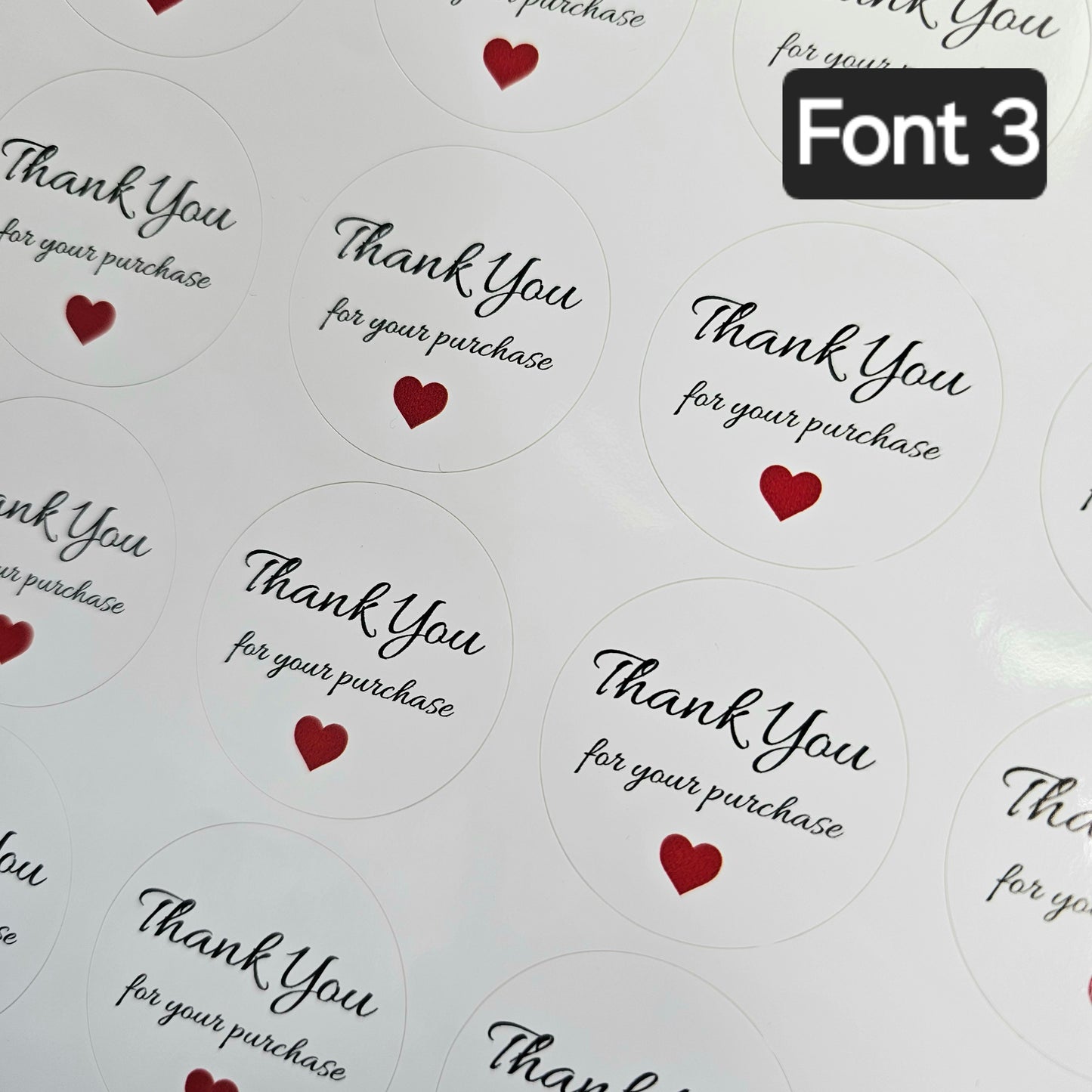 Thank You For Your Purchase - Sticker Sheet