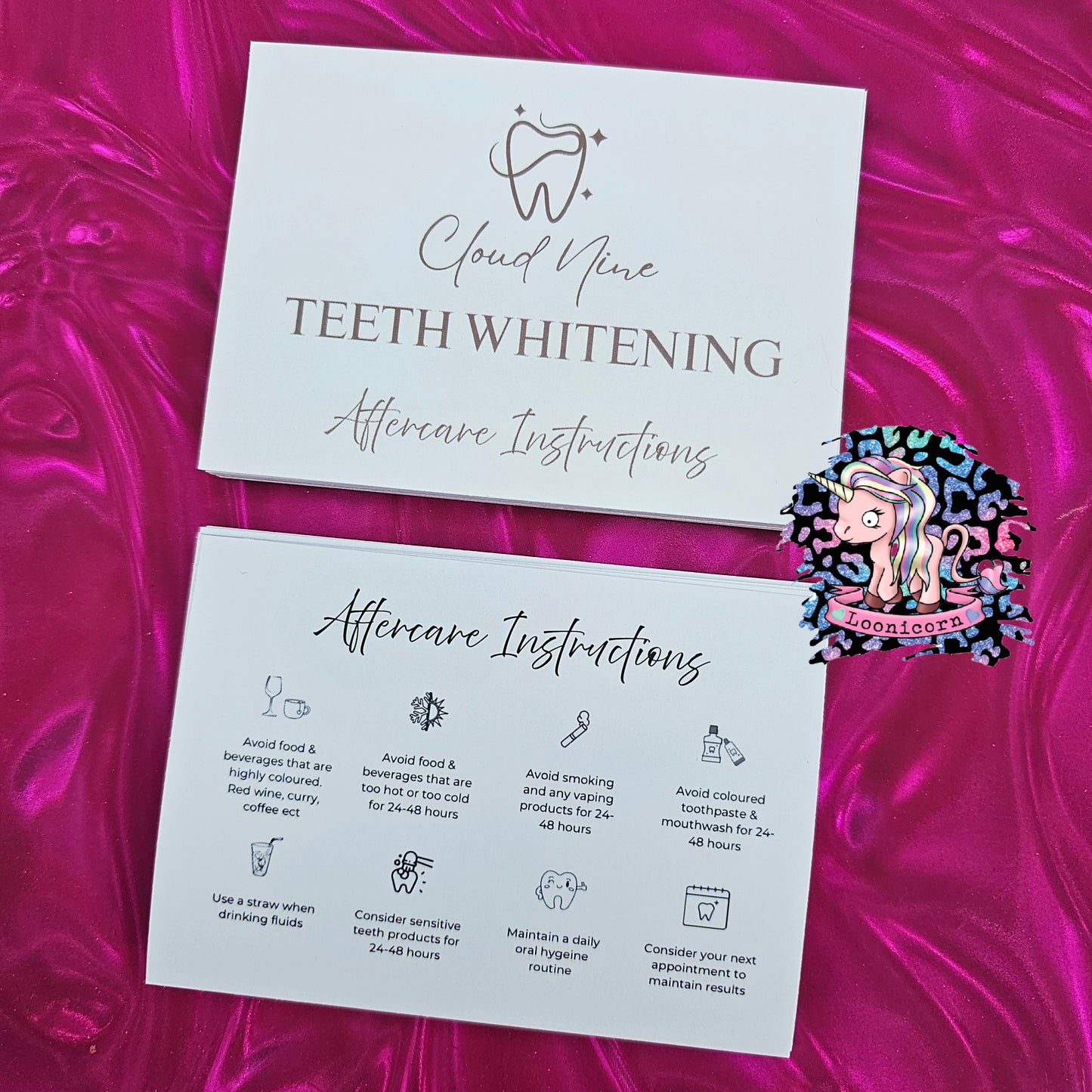 Warning/Care /Thank You Cards