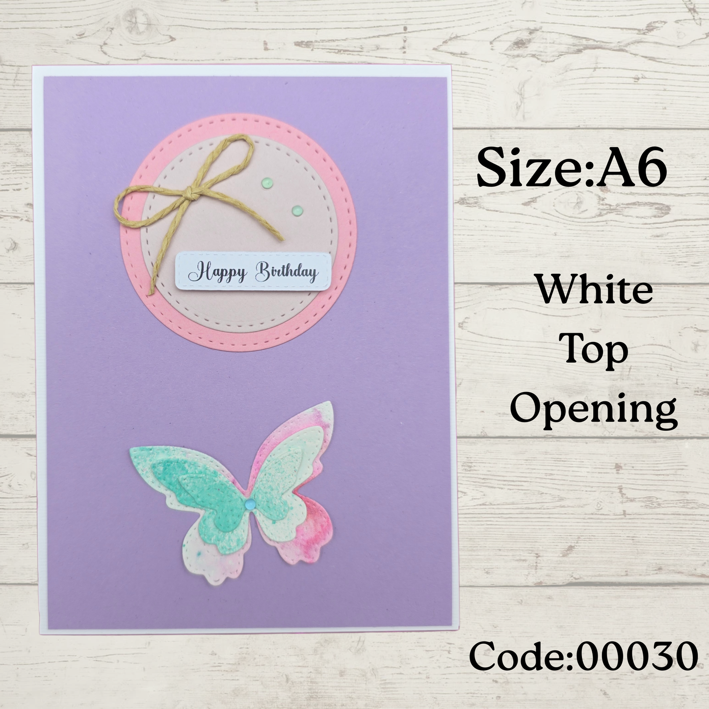 (Copy) (Copy) Handmade Greetings Card - A6 - #0030 - 'Happy Birthday'