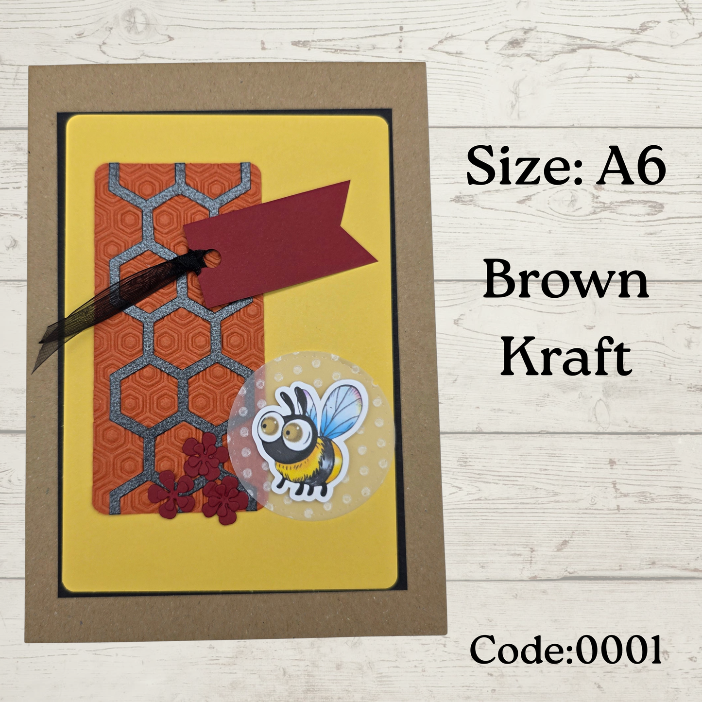 Handmade Greetings Card - A6 - #0001 - BLANK
