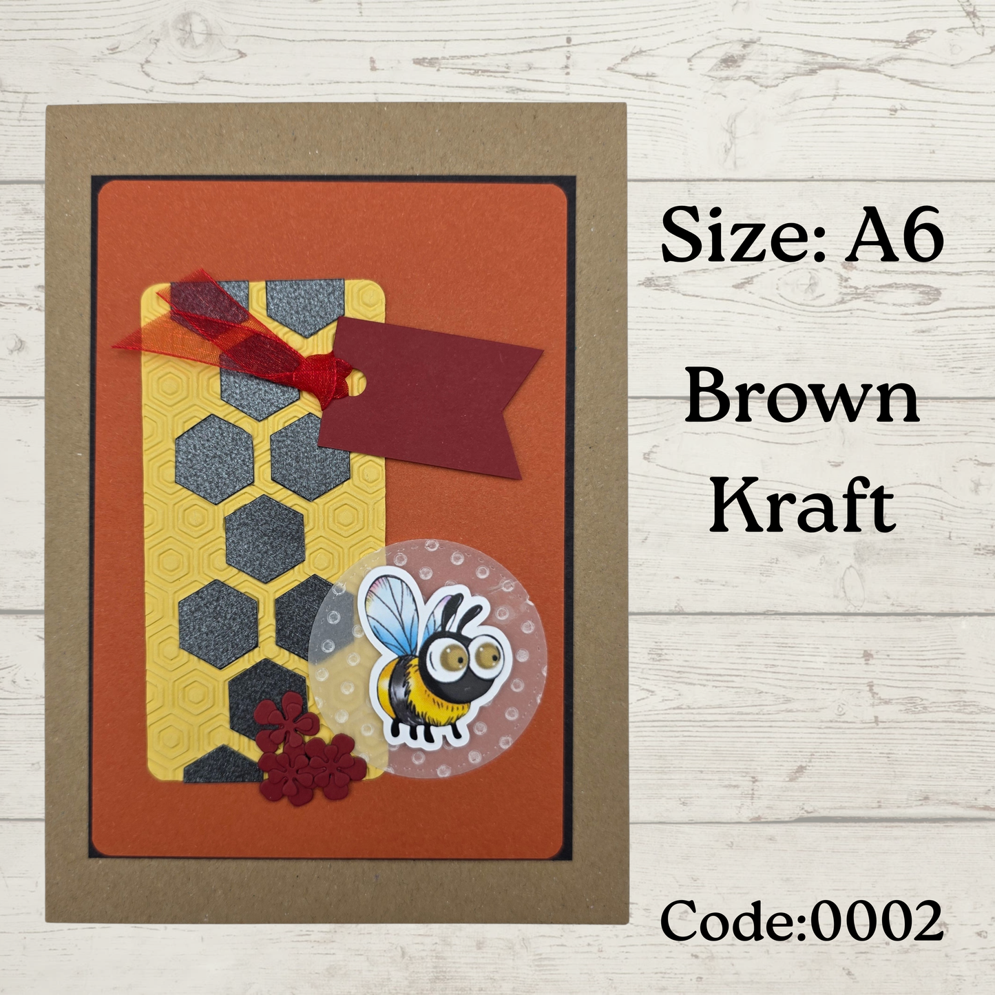Handmade Greetings Card - A6 - #0002 - BLANK