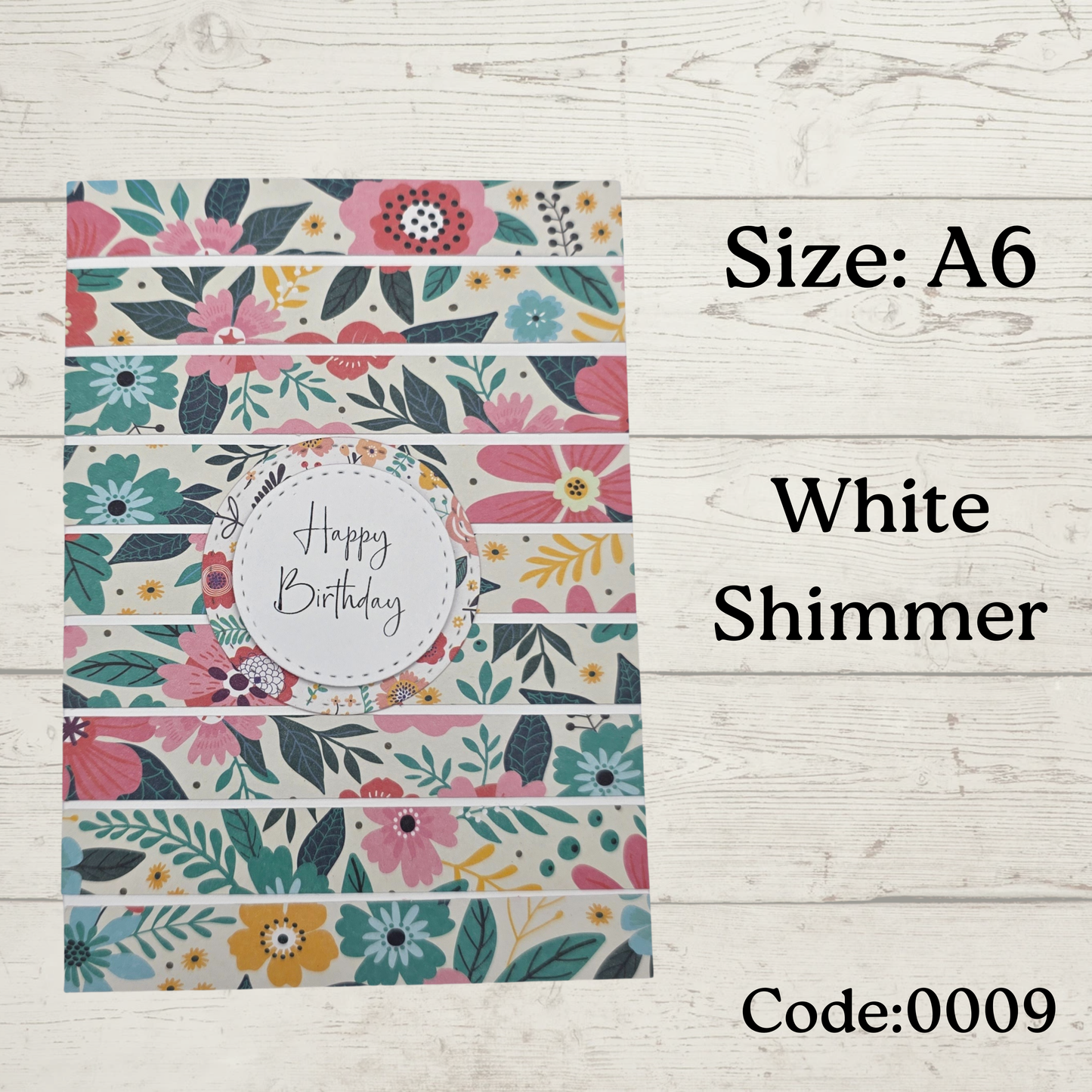 Handmade Greetings Card - A6 - #0009 - HAPPY BIRTHDAY