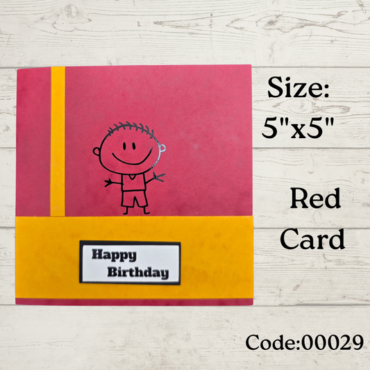 (Copy) Handmade Greetings Card - 5x5" - #0029 - 'Happy Birthday'