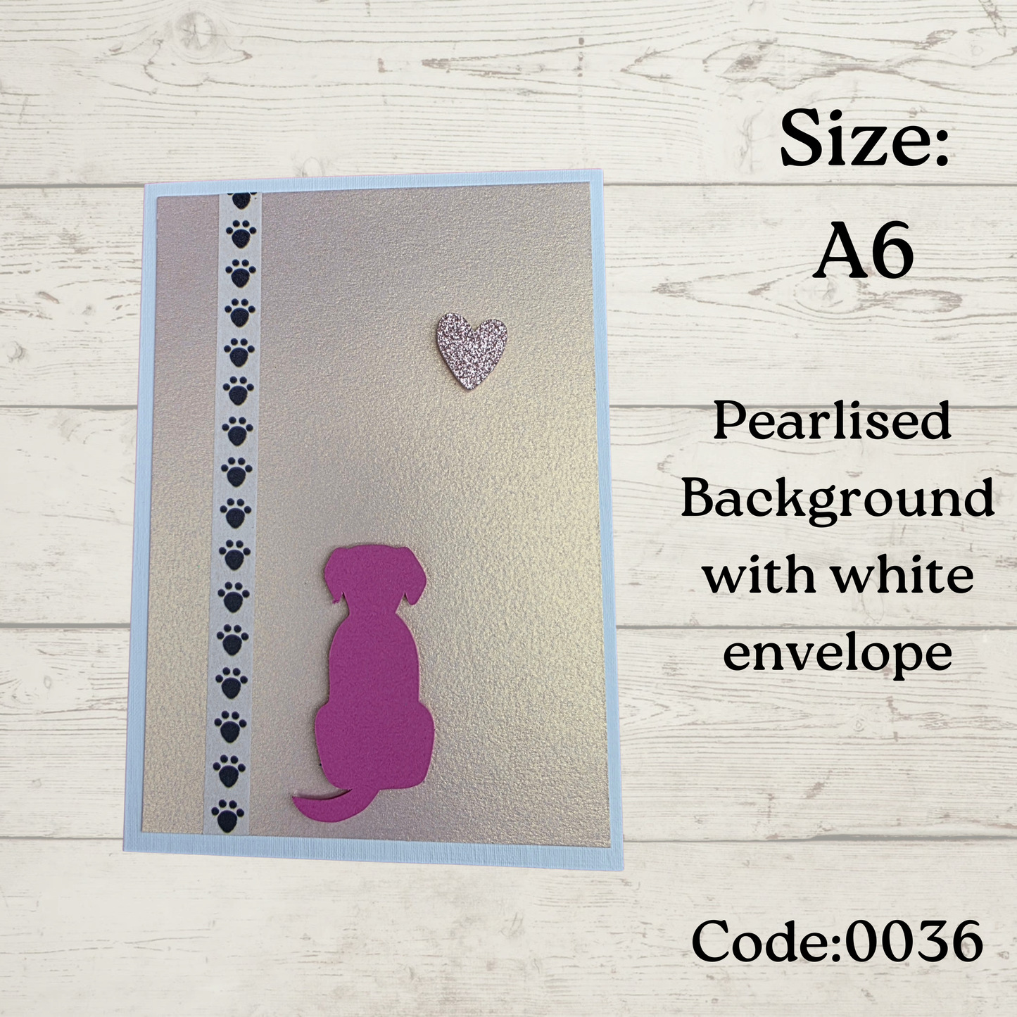 Handmade Greetings Card - A6 - #0036 - Dog - Blank