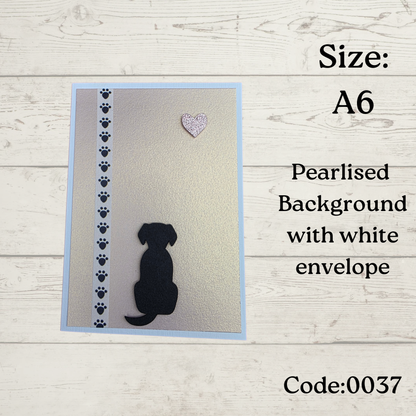 Handmade Greetings Card - A6 - #0037 - Dog - Blank