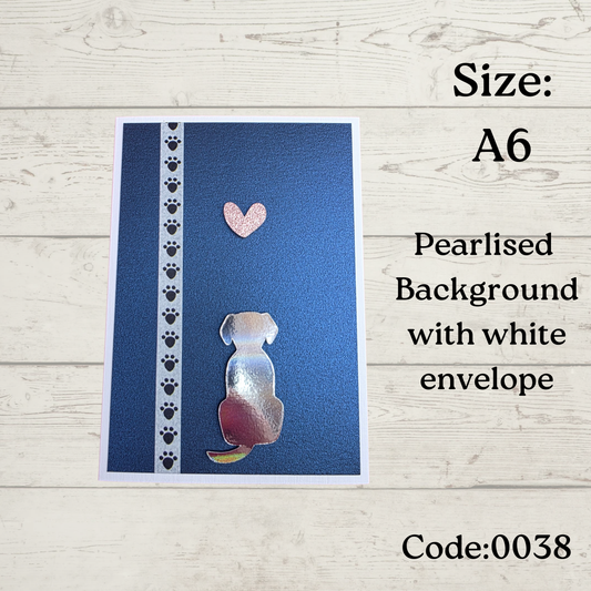 Handmade Greetings Card - A6 - #0038 - Dog - Blank