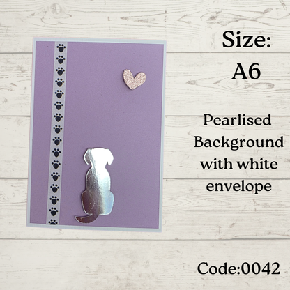 Handmade Greetings Card - A6 - #0042 - Dog - Blank