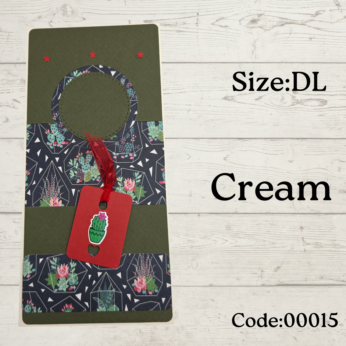 Handmade Greetings Card - DL - #0015 - BLANK