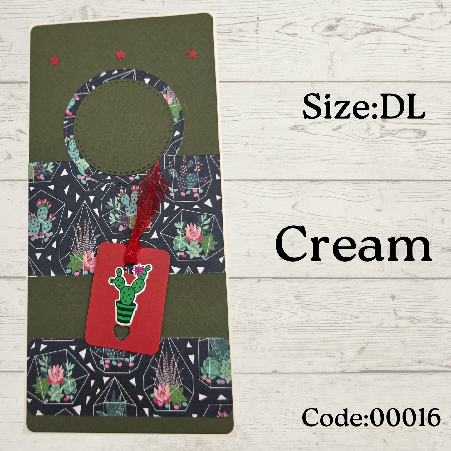 Handmade Greetings Card - DL - #0016 - BLANK