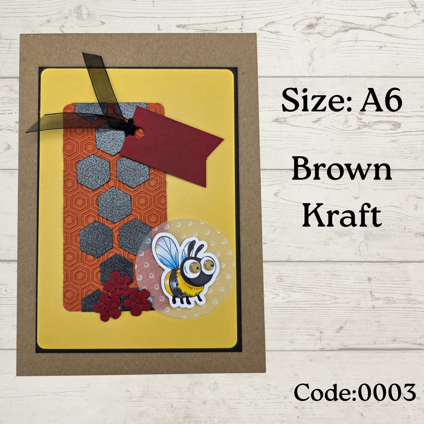Handmade Greetings Card - A6 - #0003 - BLANK