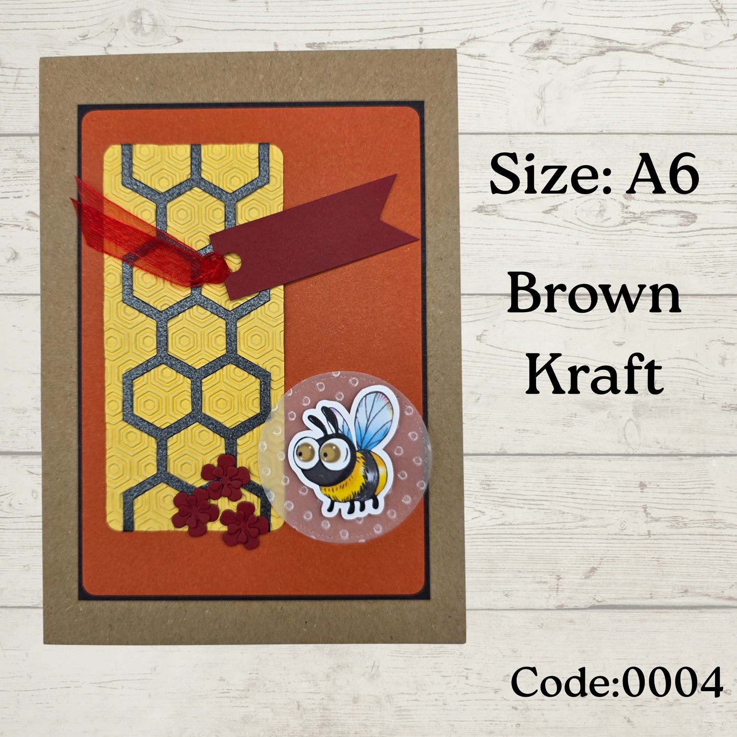 Handmade Greetings Card - A6 - #0004 - BLANK
