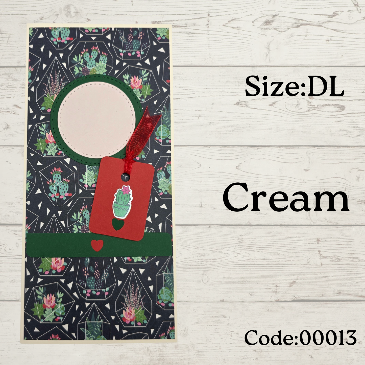 Handmade Greetings Card - DL - #0013 - BLANK