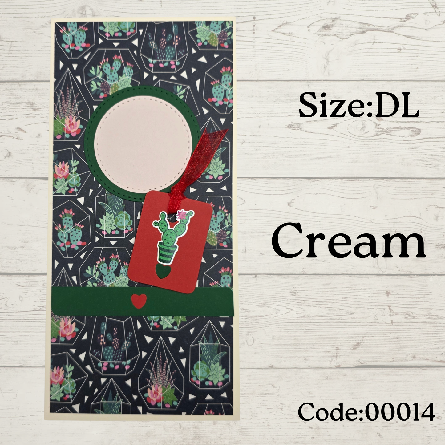 Handmade Greetings Card - DL - #0014 - BLANK